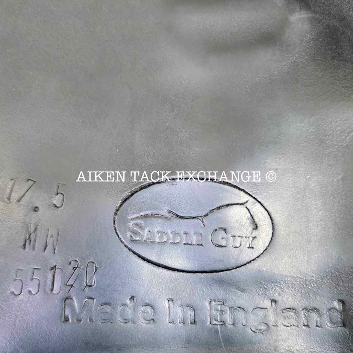 Saddle Guy by Mike Scott Monoflap Dressage Saddle, 17.5" Seat, Short Flap, MW/W Tree, Wool Flocked Panels