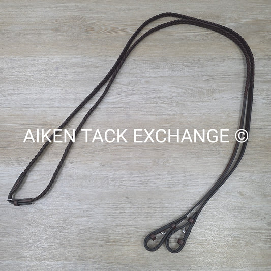 Joseph Sterling Plaited Reins, Brown, 64"