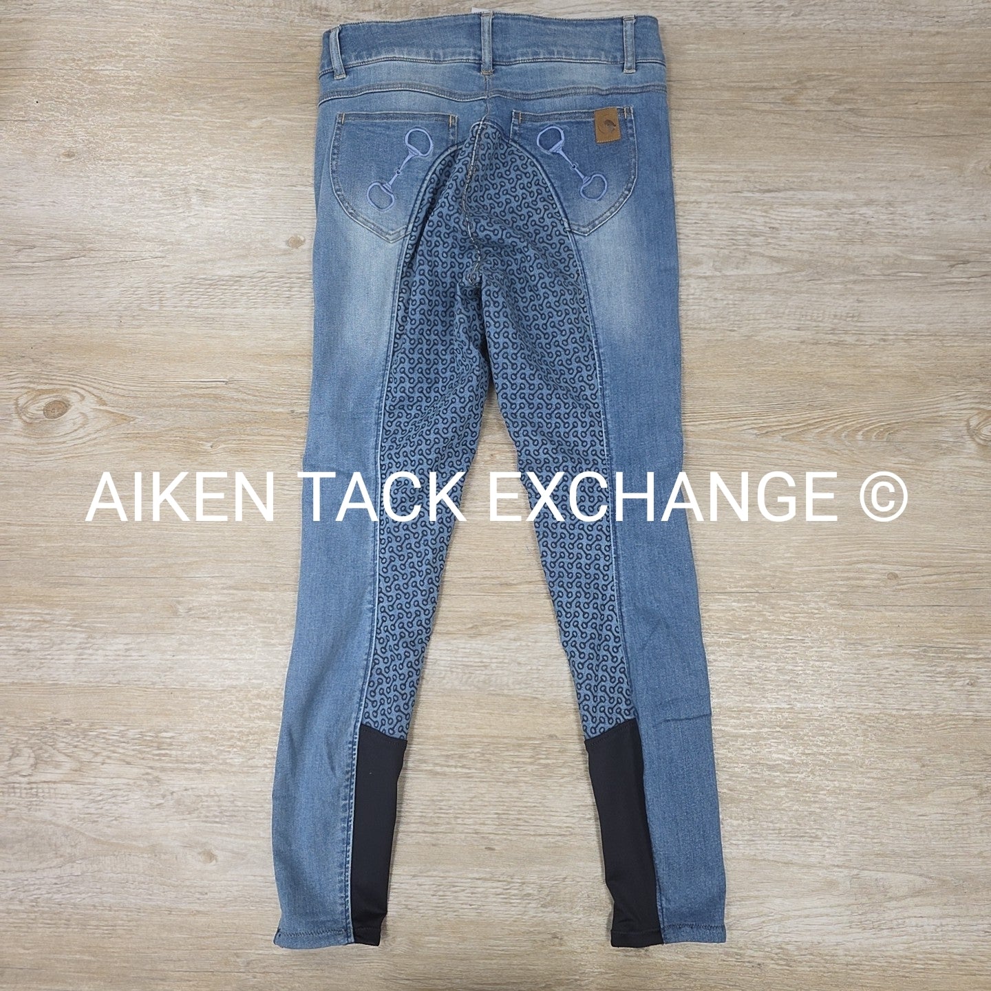 Horze Silicone Grip Full Seat Denim Breeches, Size 28