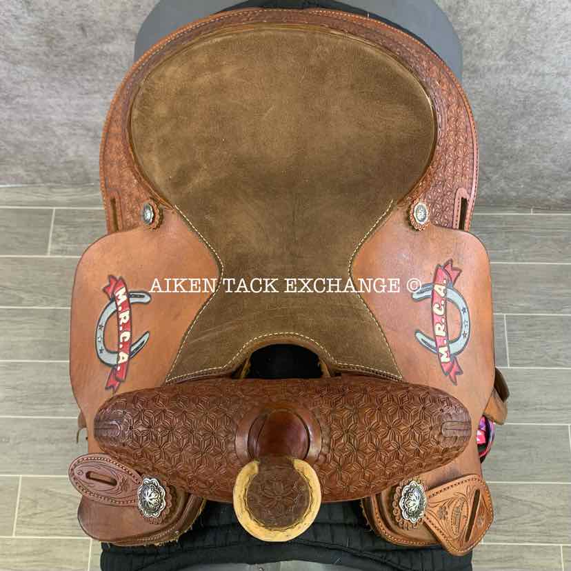 Cactus Saddlery Barrel Racing Trophy Western Saddle, 14" Seat, Wide Tree - Full QH Bars