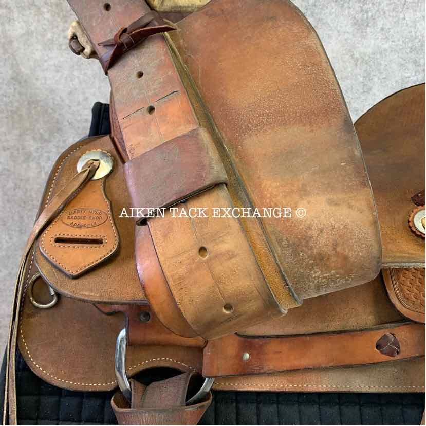**SOLD** Marty Byrd Saddle Shop Roping Western Saddle, 16" Seat, Regular Tree - Semi QH Bars