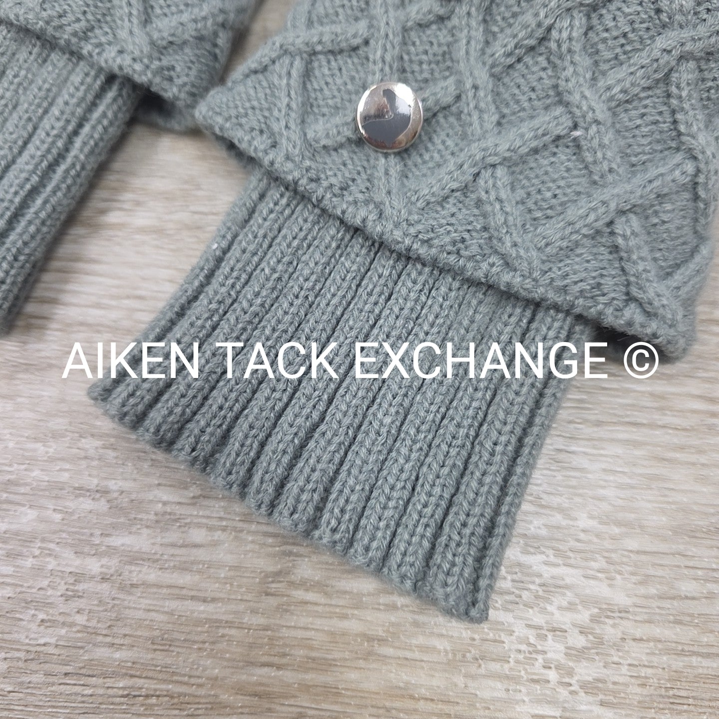 Knit Boot Cuffs w/ Horse Buttons, One Size