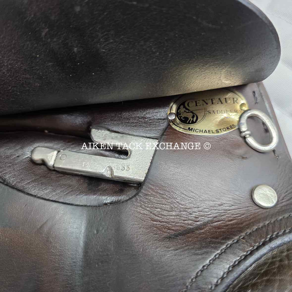 **SOLD** Centaur by Michael Stokes Dressage Saddle, 17.5" Seat, M/MW Tree, Wool Flocked Panels