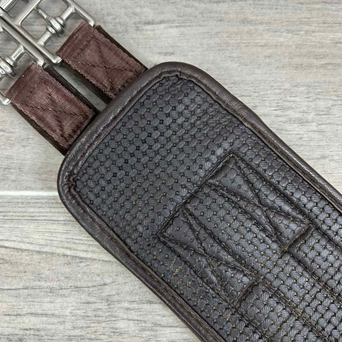 QHP Basic All Purpose Double Elastic Girth, Brown, 52"