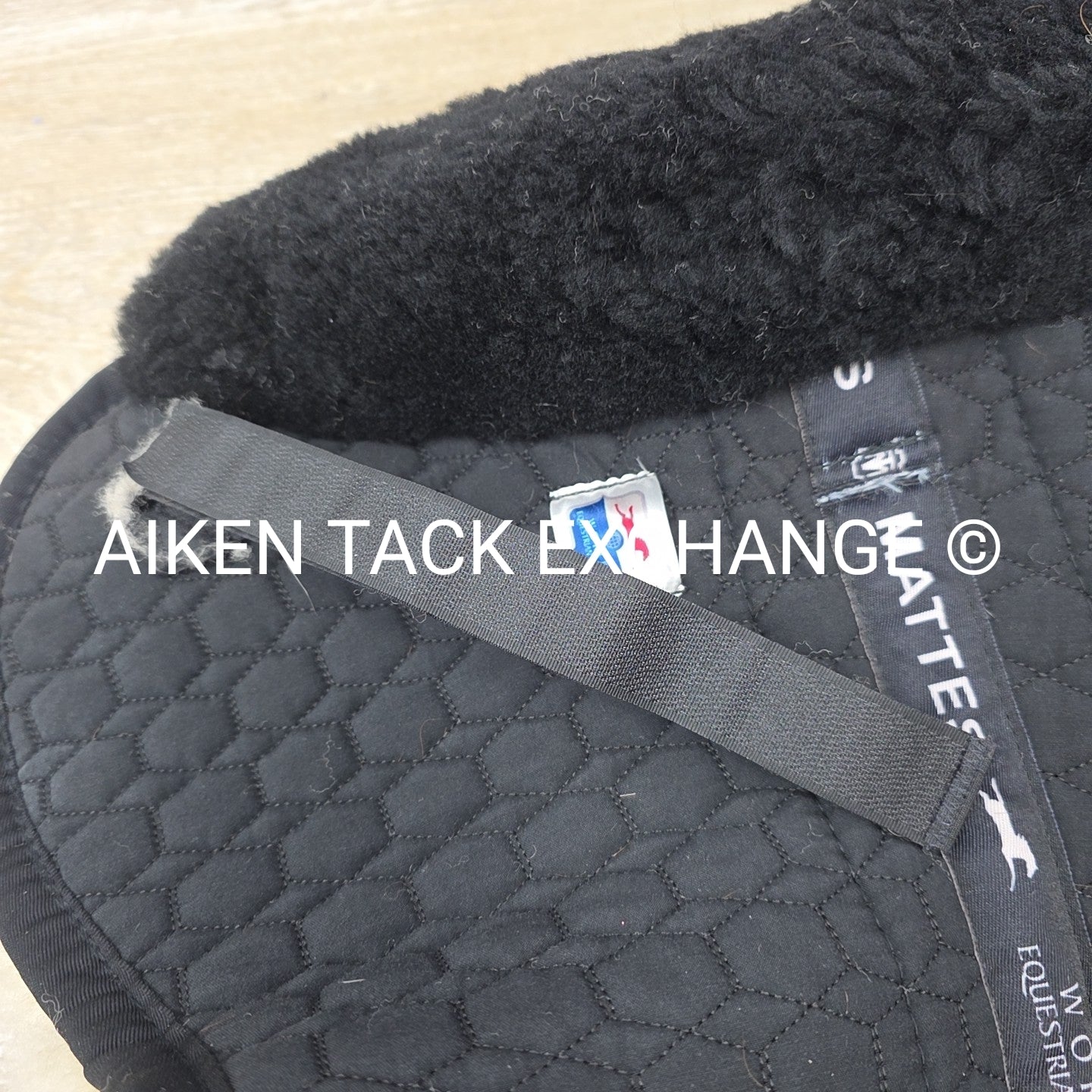 Mattes Gold 100% Woolpile Saddle Pad Half Pad, Size Large - VS
