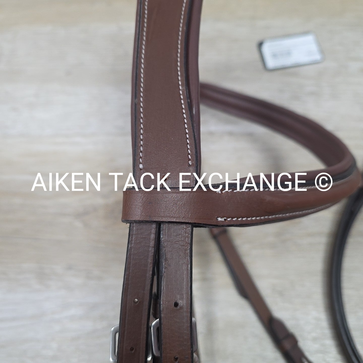 HDR Pro Mono Crown Fancy Stitch Padded Bridle with Reins, Brown, Oversize