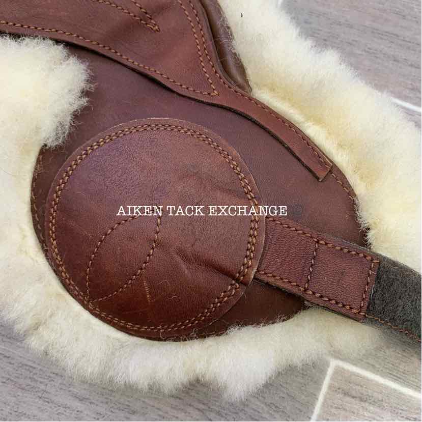 CWD Sheepskin Lined Leather Hind Fetlock Boots, Brown, Size 1 - Pony