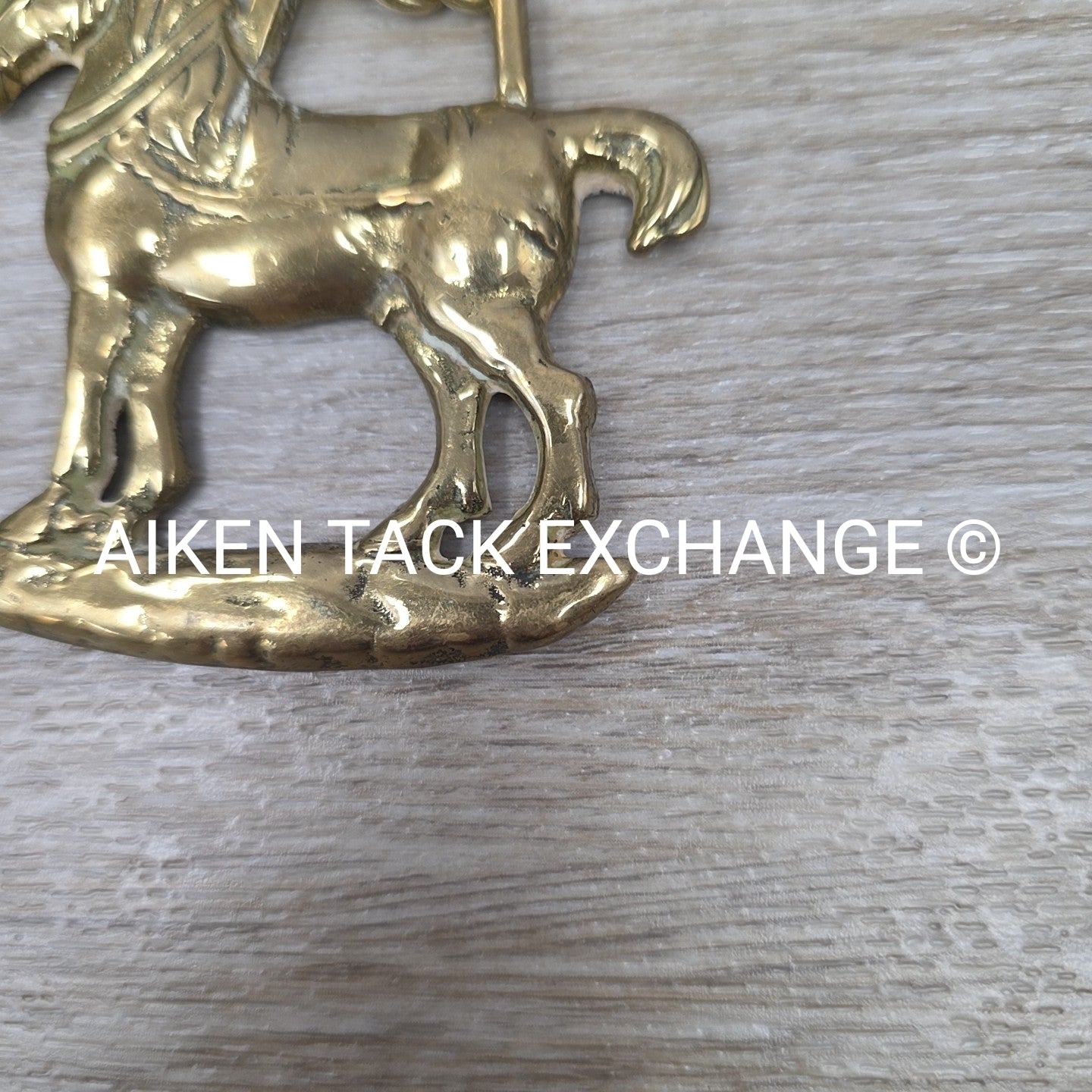 Leather Necklace w/ Brass Horse Pendant