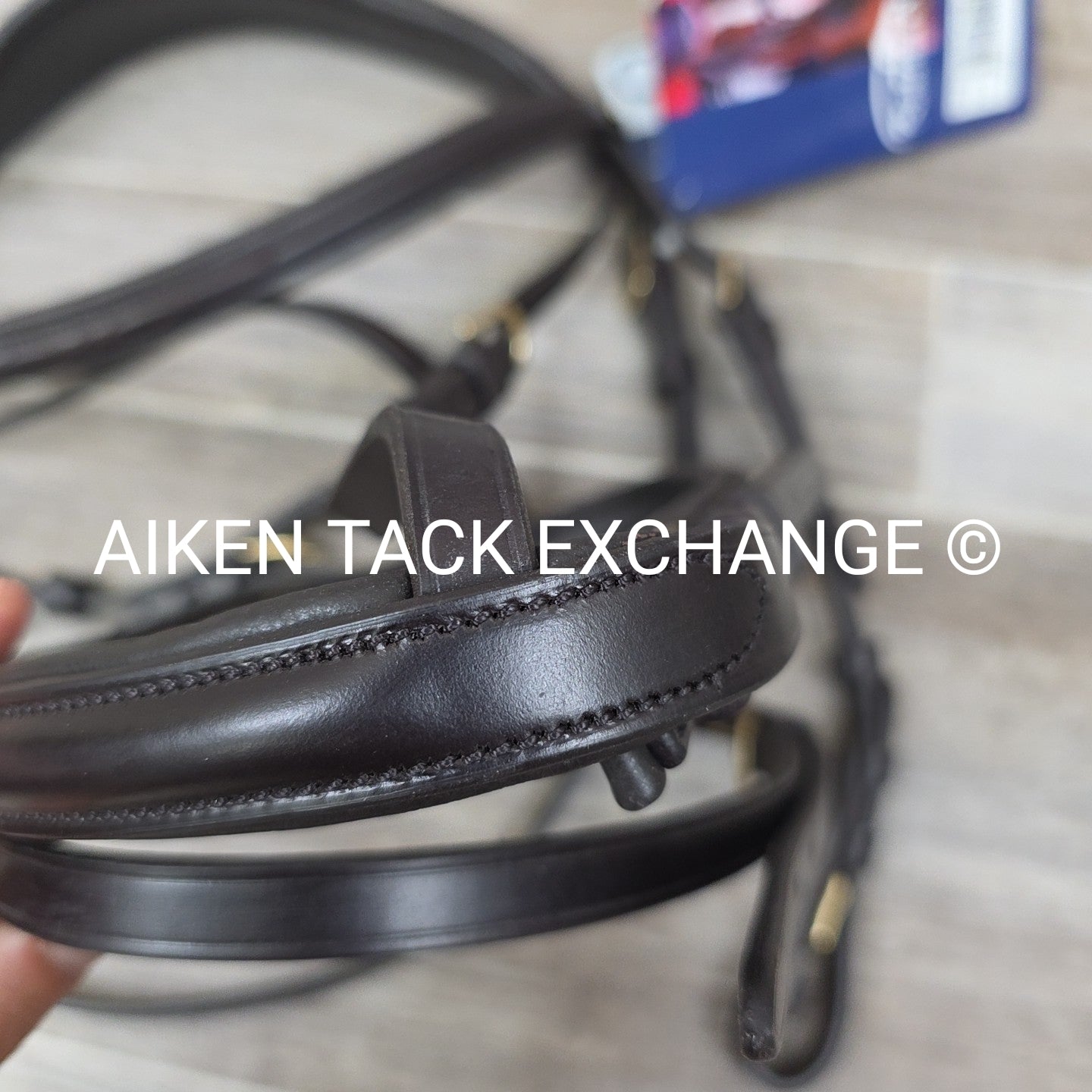 Kentaur Fancy Stitched Flash Bridle with Matching Reins, Brown, Size Full