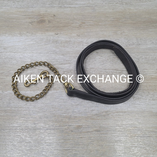 Tory Leather Lead with Chain