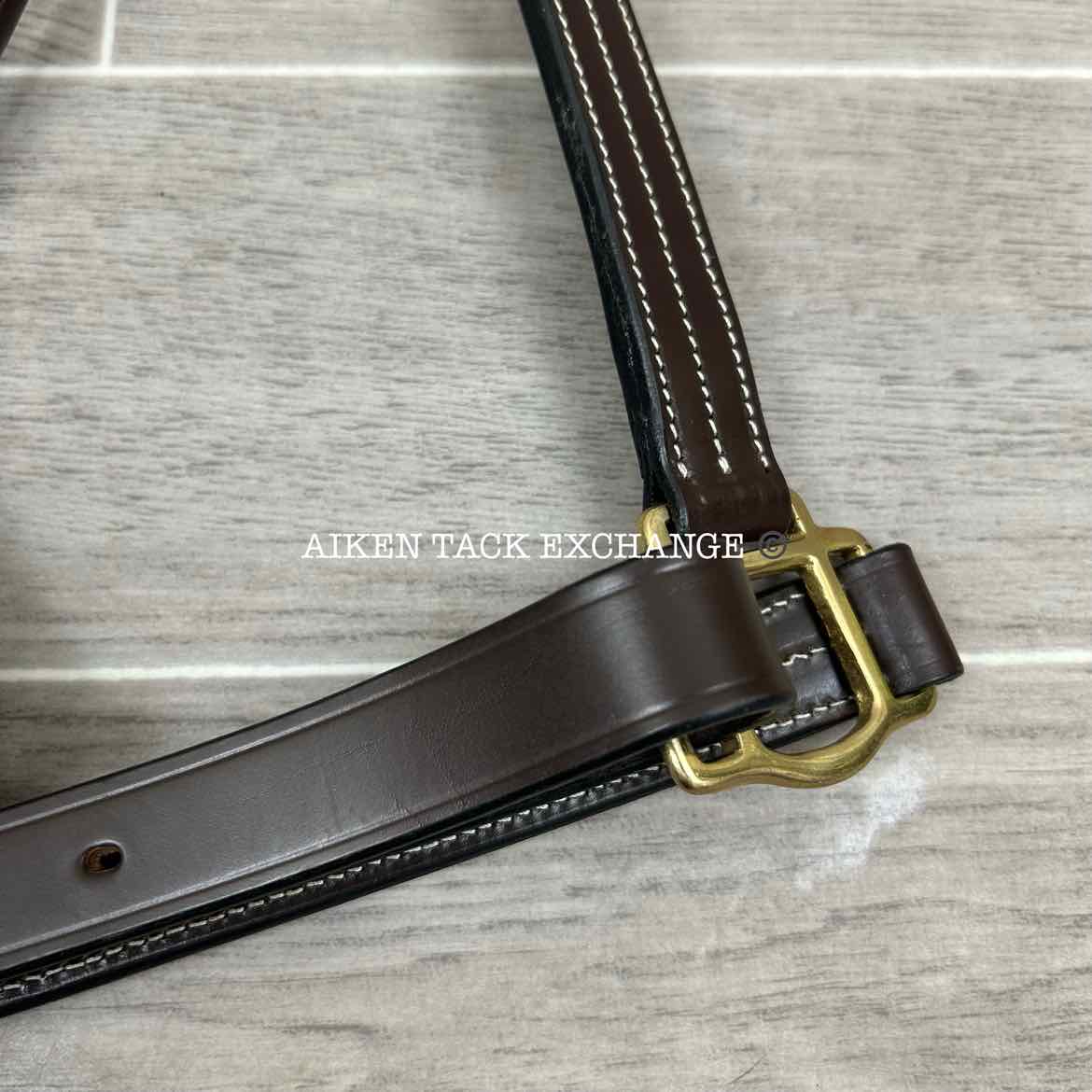 KL Select Black Oak Pine Leather Halter, Brown/Brass, Size Full