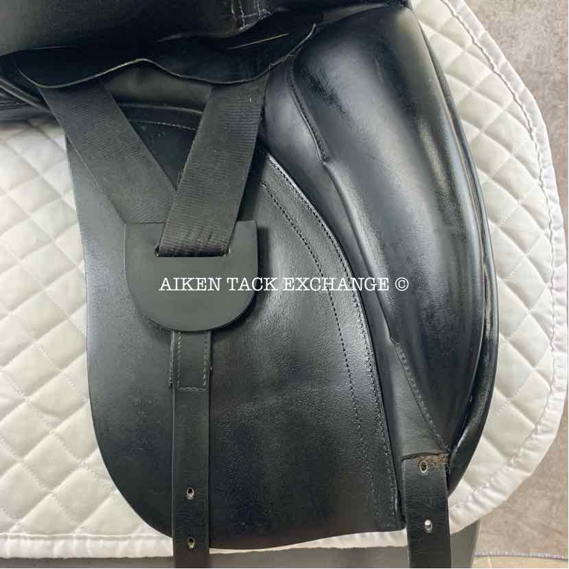 2009 Hulsebos WB4 Dressage Saddle, 17" Seat, Extra Wide Tree, Wool Flocked Panels