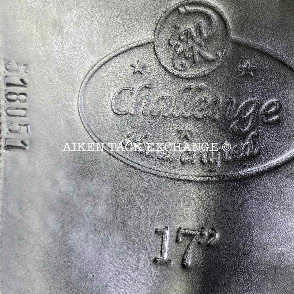 2018 MacRider Challenge Monoflap Dressage Saddle, 17" Seat, Medium Wide Tree, Wool Flocked Panels