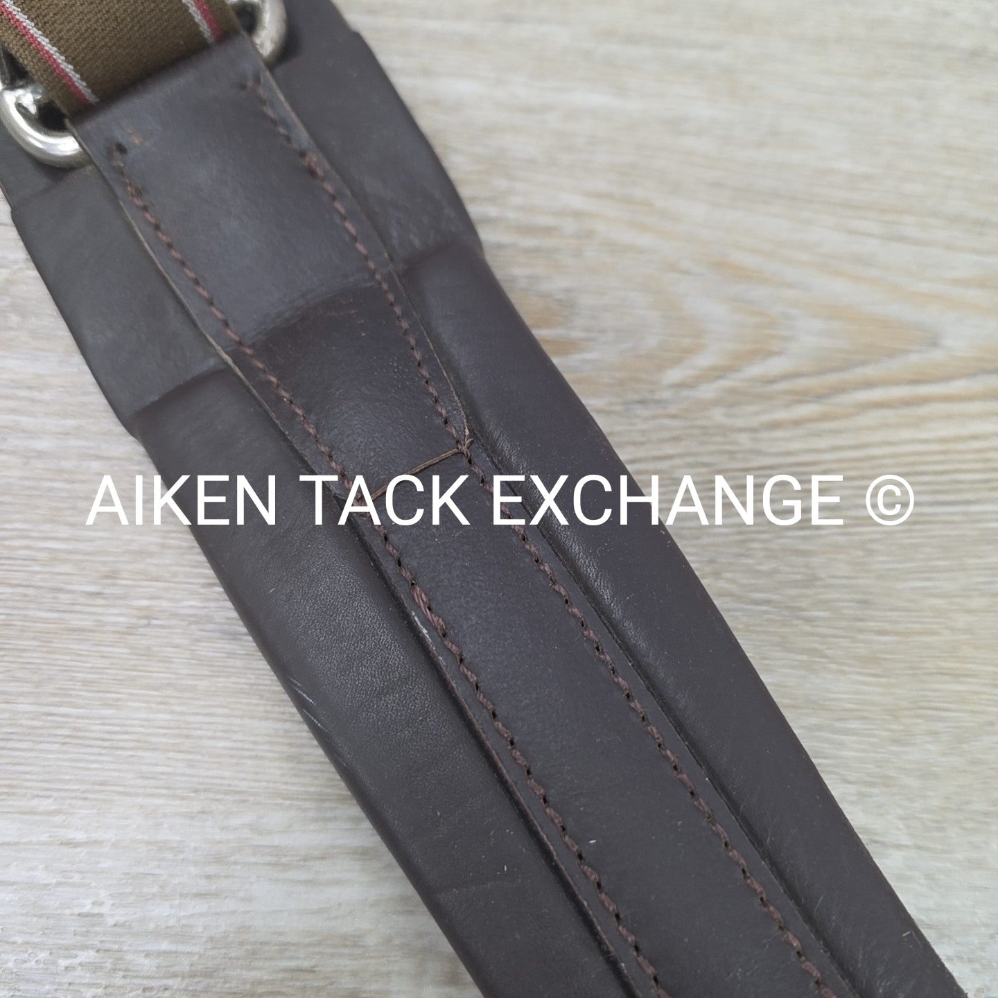 Leather Double End Elastic Equalizer Girth, Brown, 48"