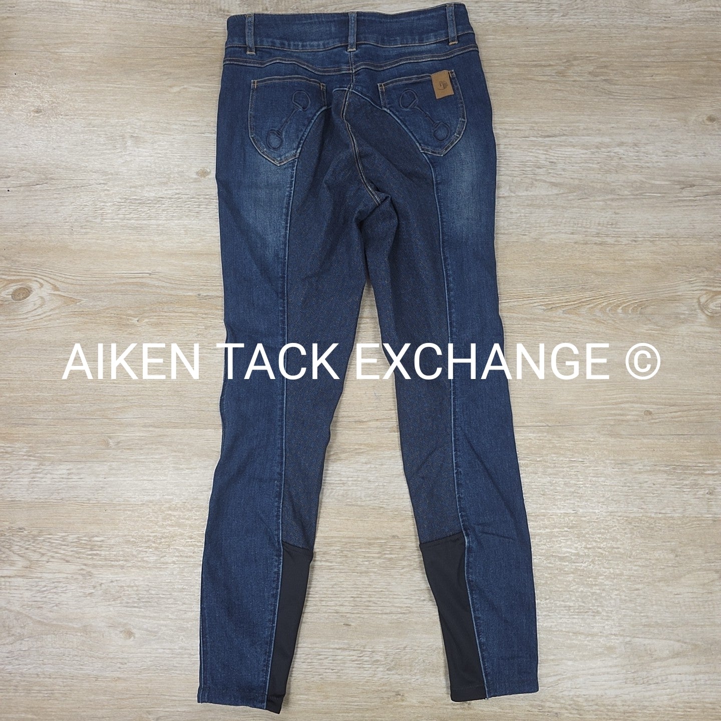 Horze Silicone Grip Full Seat Denim Breeches, Size 28