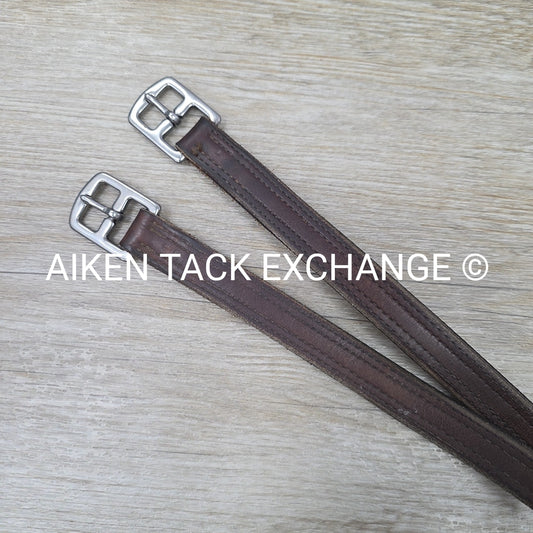 Nylon Lined Stirrup Leathers, Brown, 56"