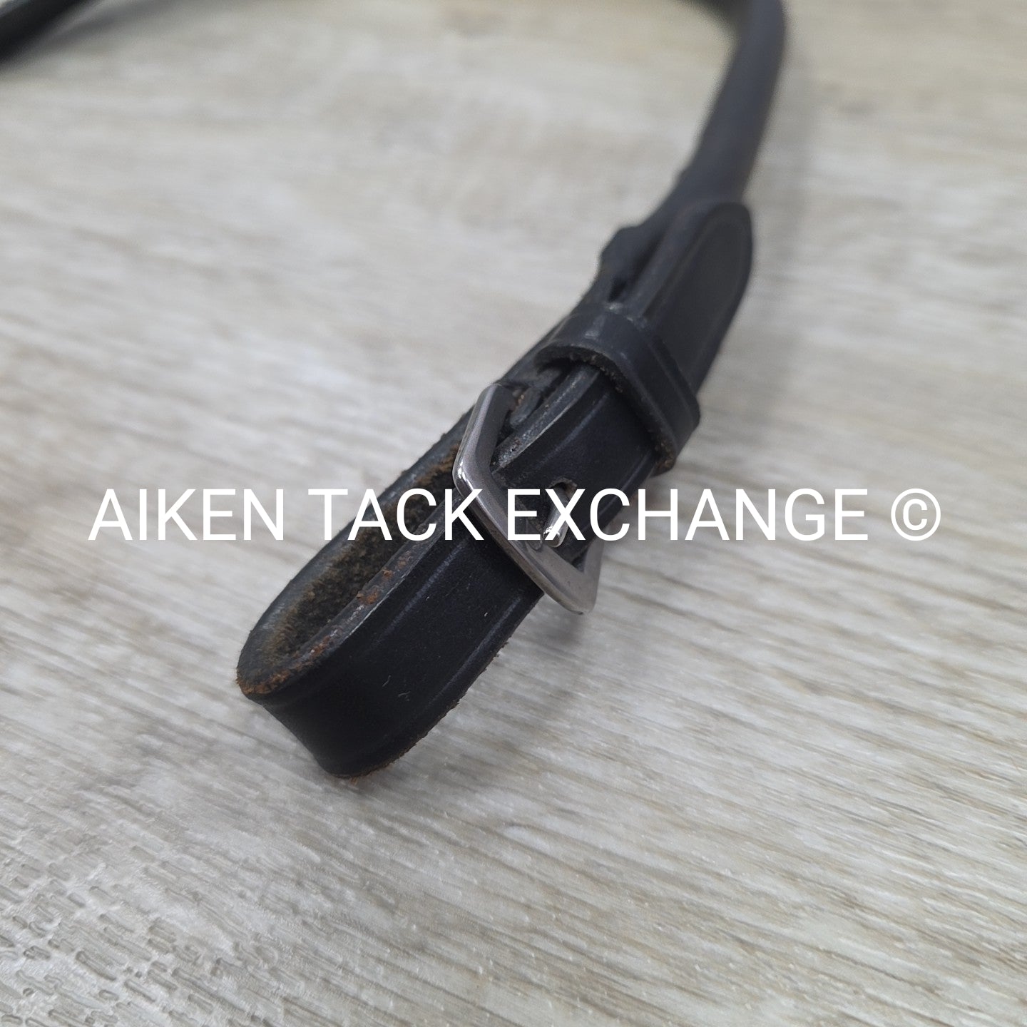 Rolled Leather Saddle Grab Strap, Black