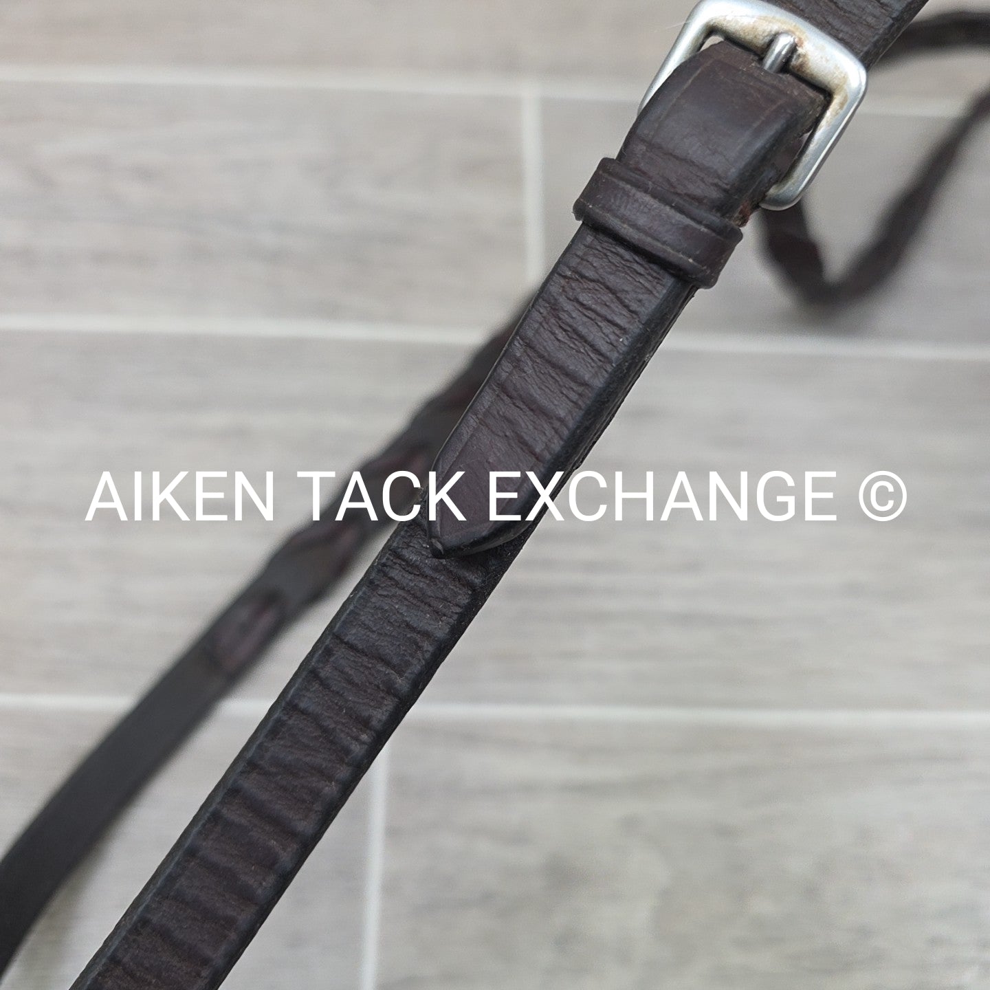 Flat Laced Reins, Brown, 57"