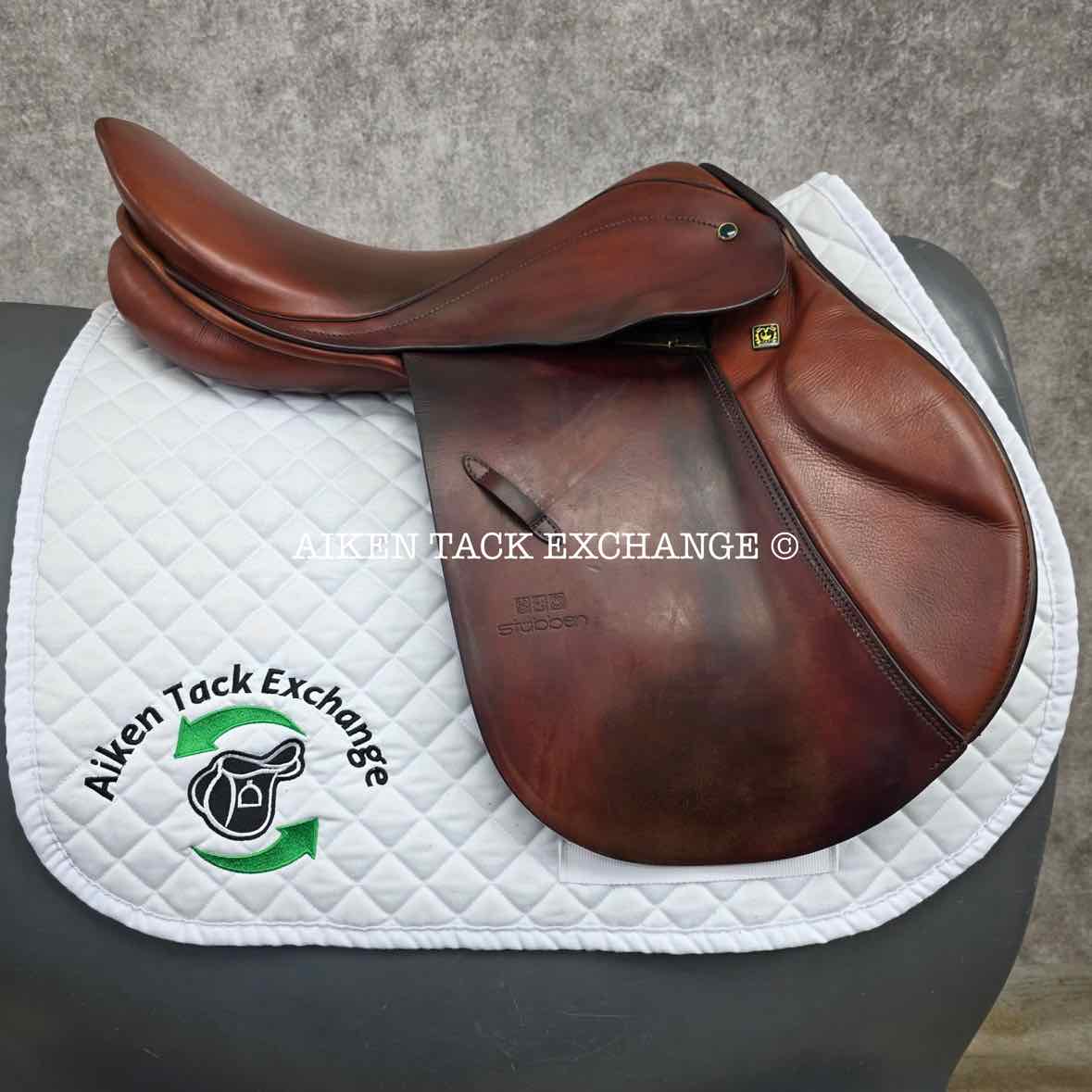 Stubben Edelweiss CS Close Contact Jump Saddle, 17" Seat, 31cm Tree - MW, Wool Flocked Panels