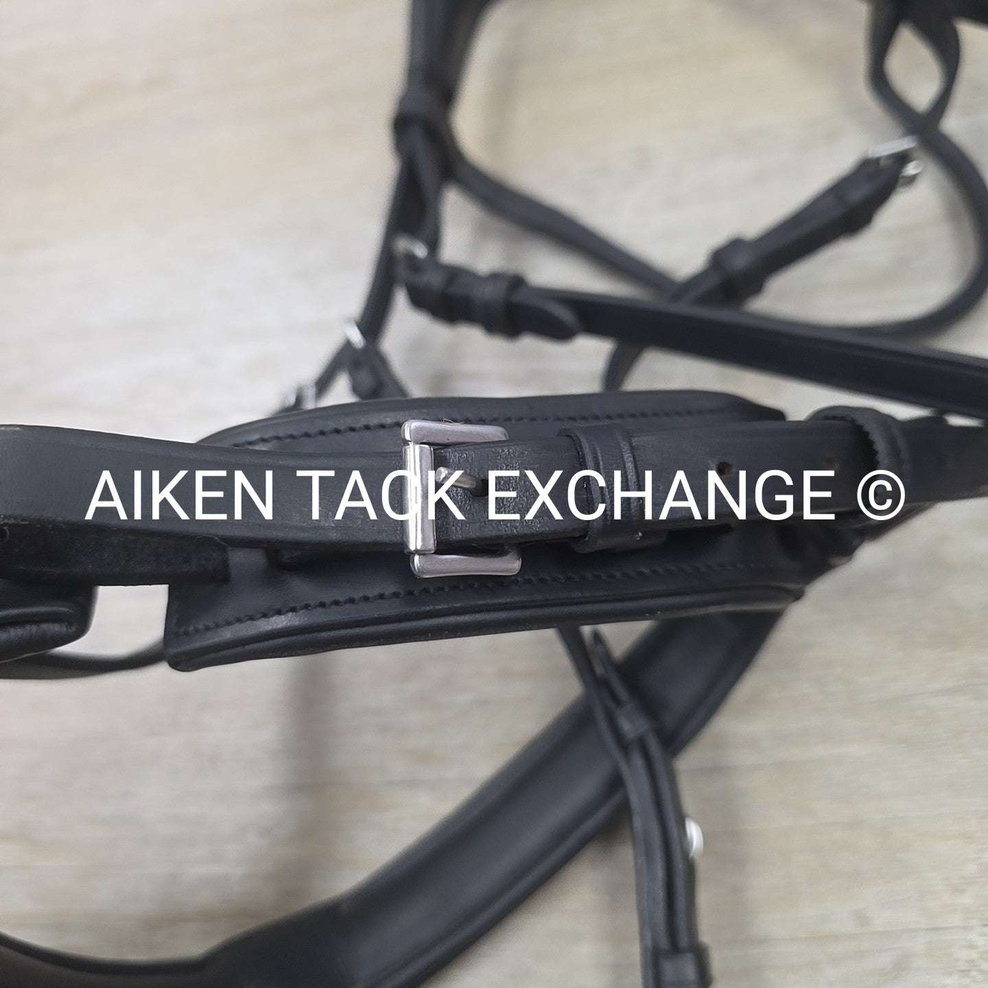 Montar Fair Snaffle Bridle, Missing Flash Strap, Rubber Reins, Black, Size Cob