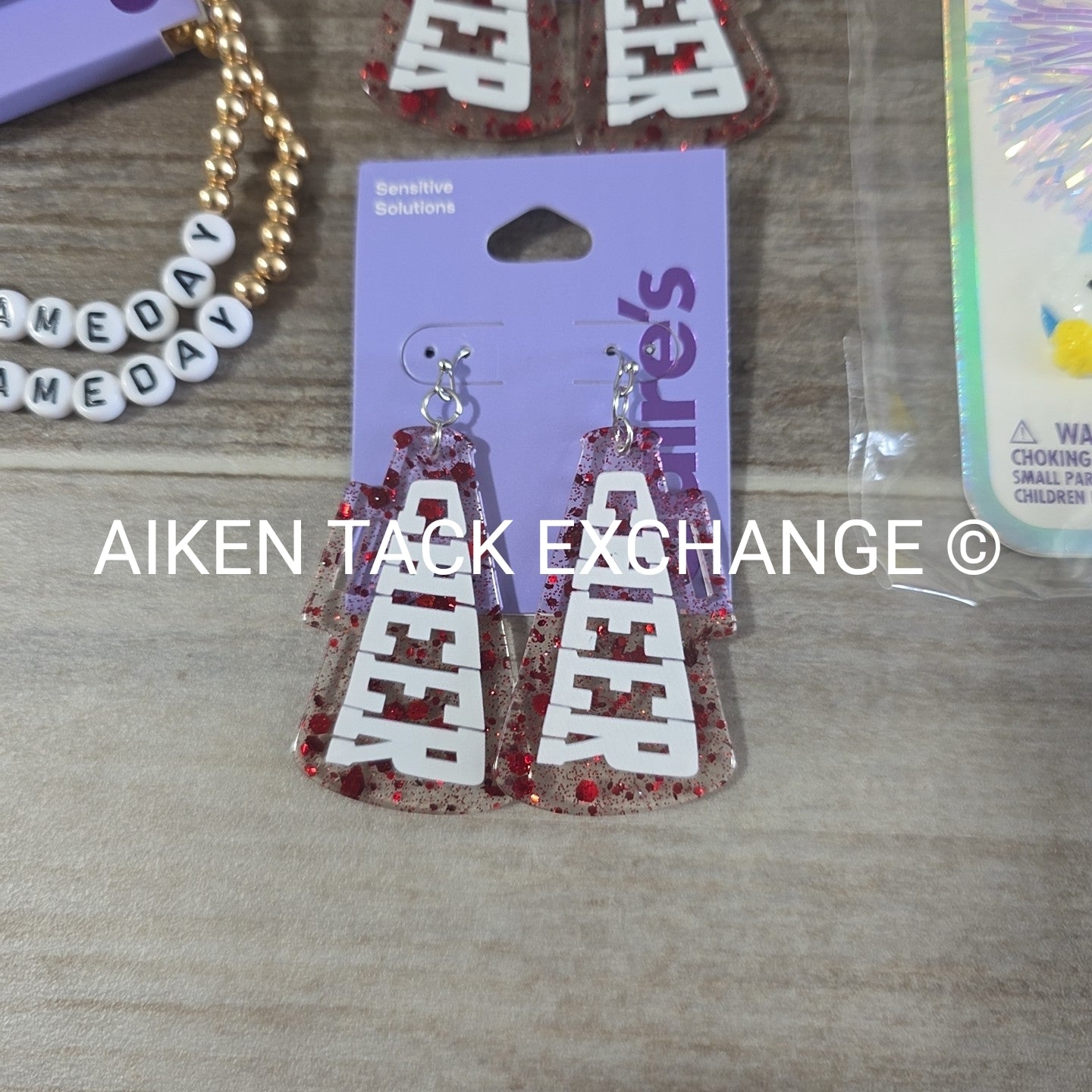 Claire's Game Day Bundle - 2 Pairs of Earrings, 2 Bracelets, 3D Stickers