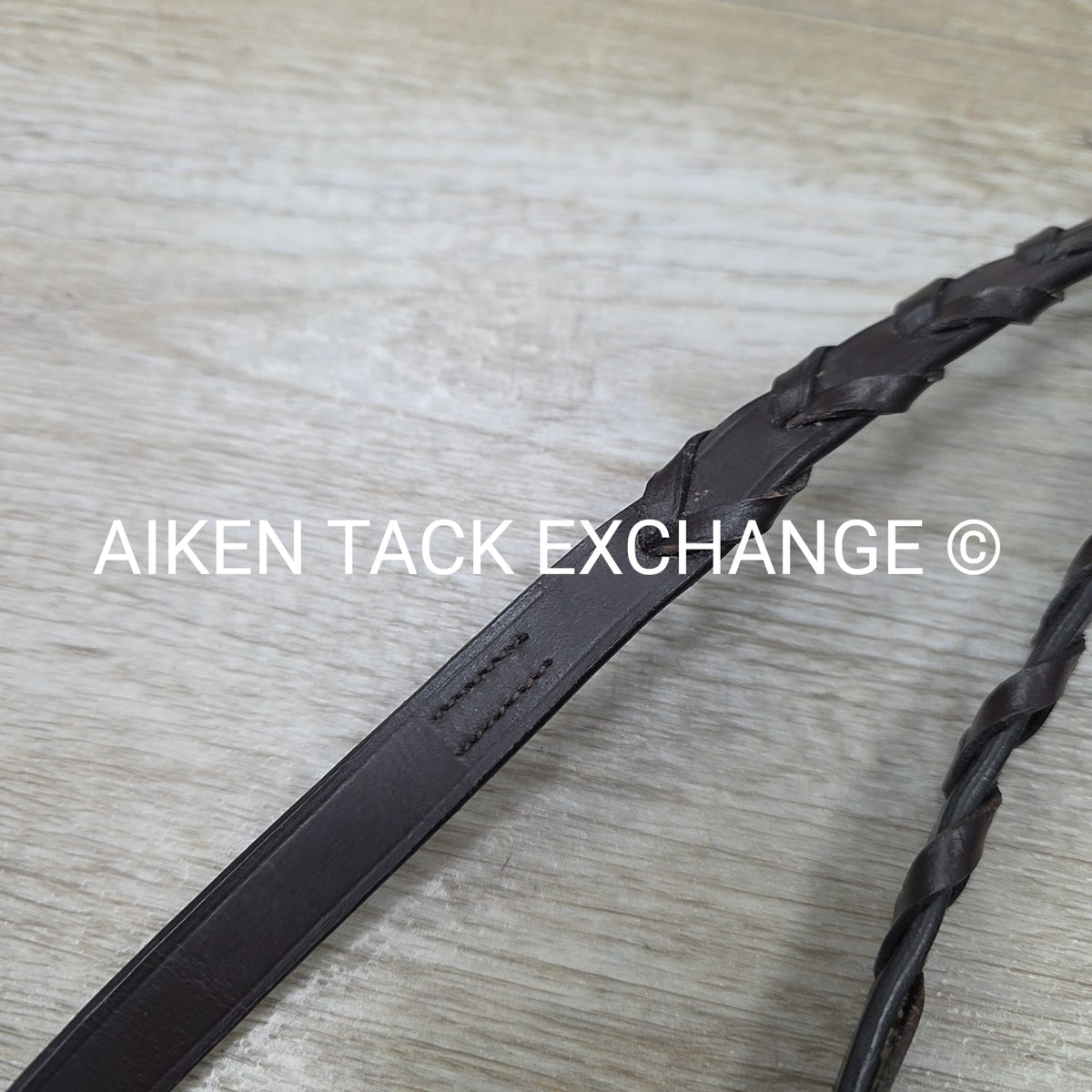Flat Laced Reins, Brown, 62"