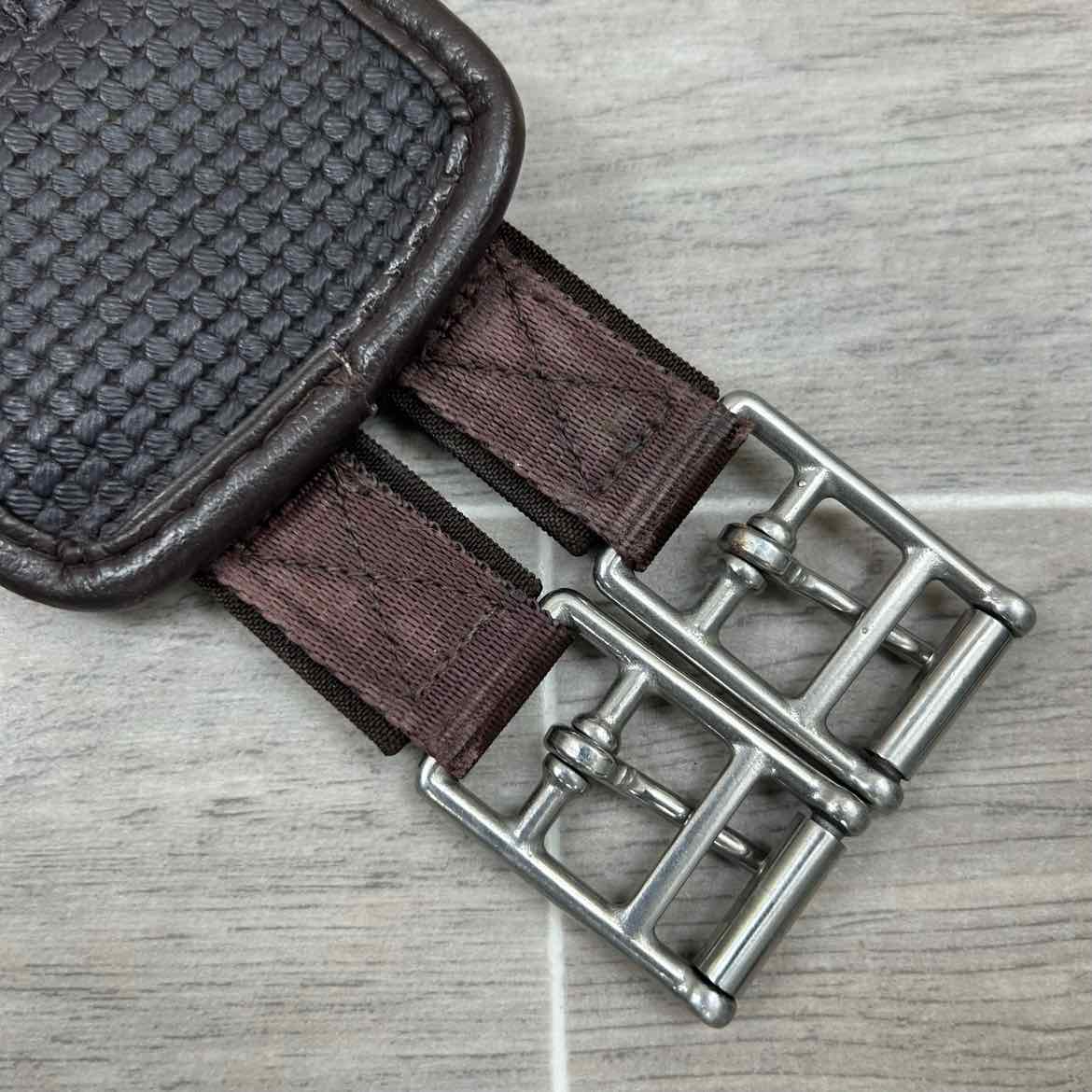 QHP Basic All Purpose Double Elastic Girth, Brown, 52"