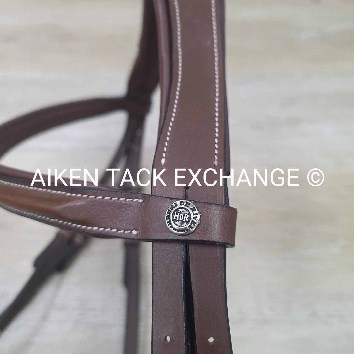 HDR Pro Mono Crown Figure 8 Bridle with Rubber Reins, Australian Nut, Oversize