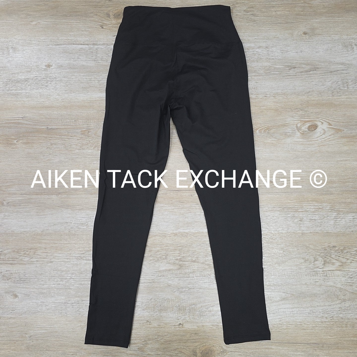 Hi-Rise Athletic Leggings Tights with Pockets, Black, Women's Size L/XL