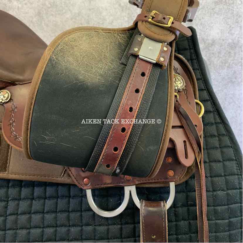 2016 Circle Y High Horse 6921 Driftwood Cordura Trail Western Saddle, 15" Seat, Wide Tree - Full QH Bars