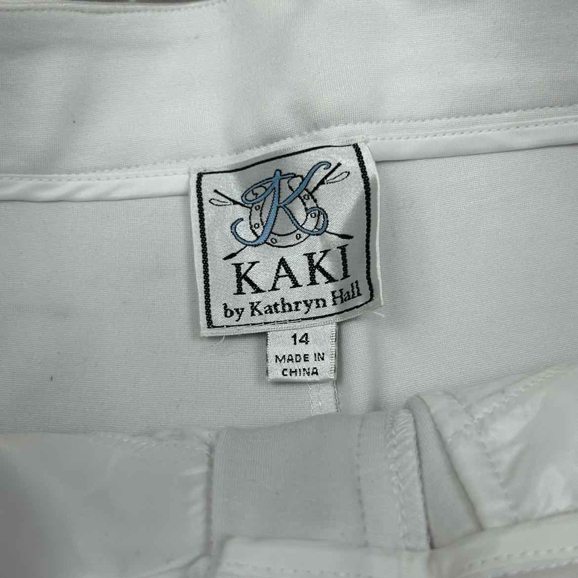 KAKI by Kathryn Hall Silicone Grip Knee Patch Breeches, Size 14