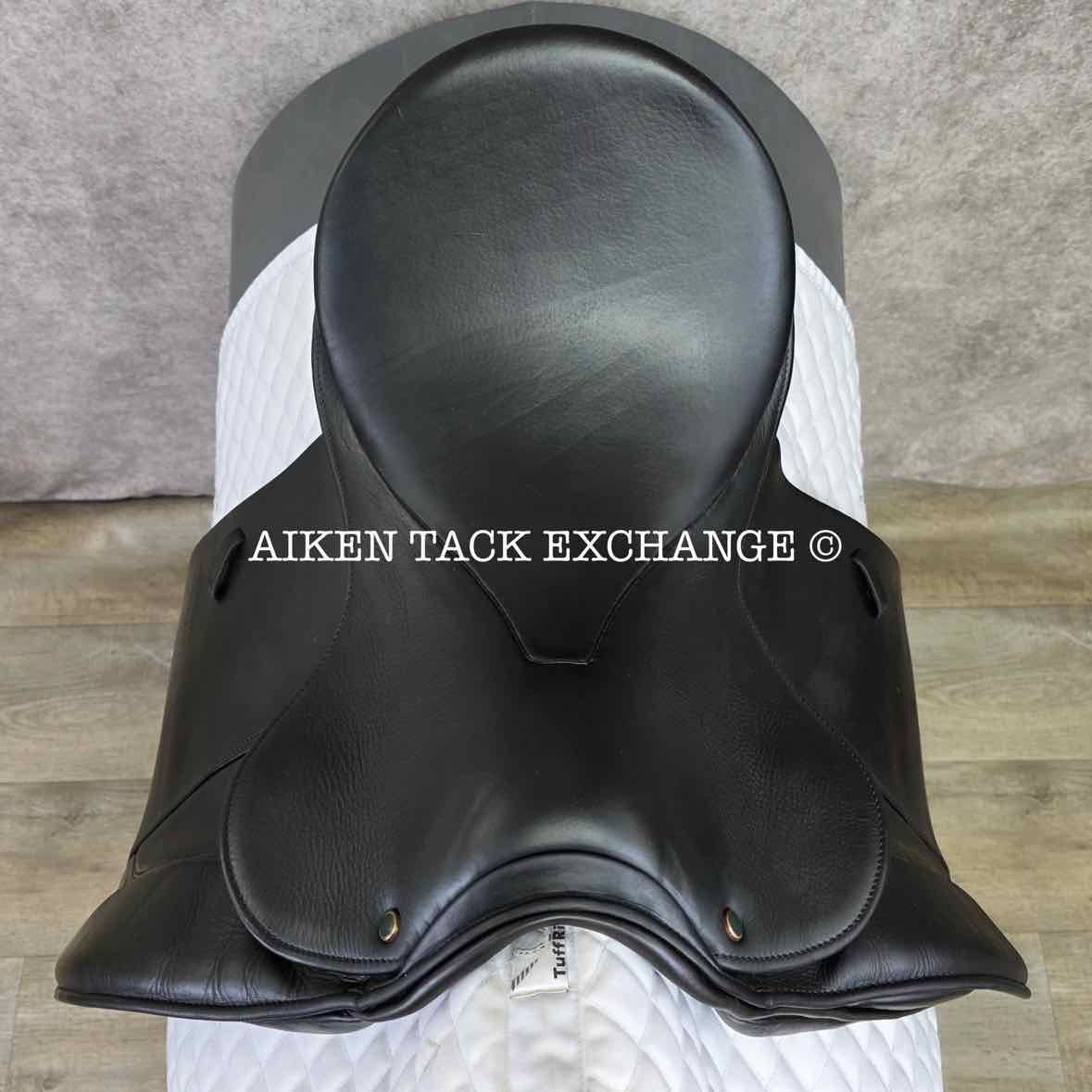 2003 Stubben Maestoso Dressage Saddle, 17" Seat, 32cm Tree - Extra Wide, Wool Flocked Panels