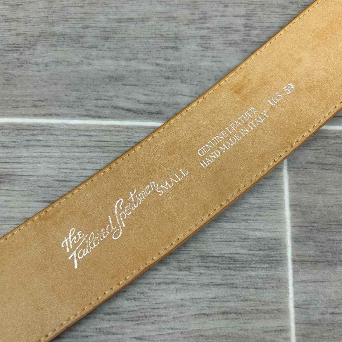 Tailored Sportsman Wide Snakeskin Belt, Size Small