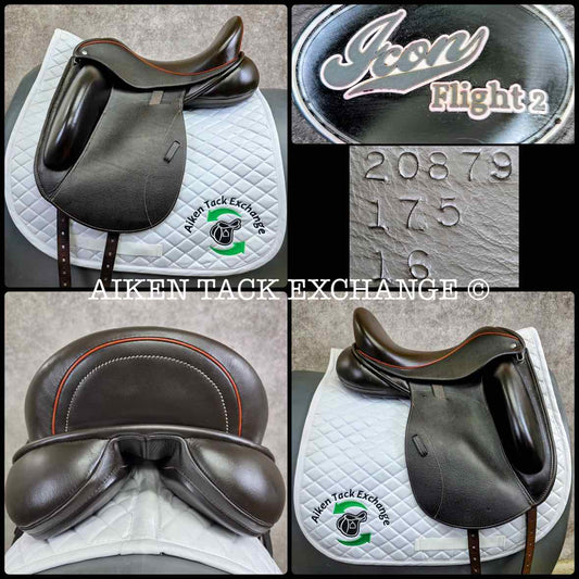 2018 Custom Saddlery Icon Flight 2 Monoflap Dressage Saddle, 17.5" Seat, Adjustable Tree, Wool Flocked Hybrid Panels