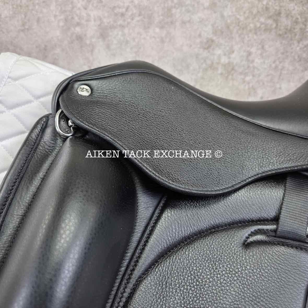 2023 Envy by Custom Saddlery Aurora Monoflap Dressage Saddle, 17.5" Seat, Adjustable Tree, Wool Flocked Panels