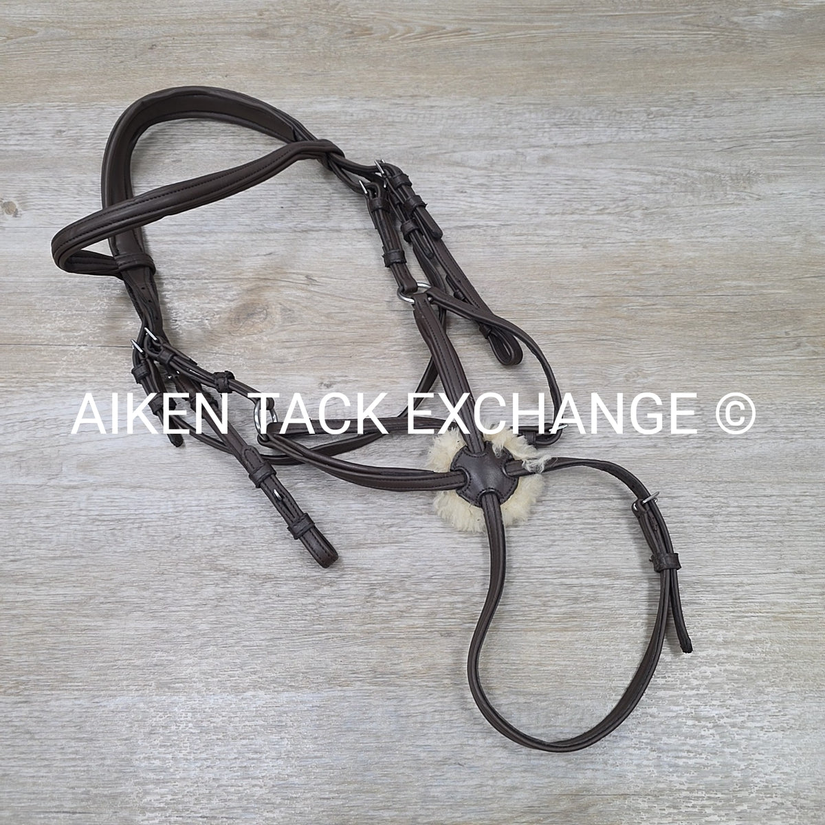 Synthetic Figure 8 Bridle, No Reins, Brown, Size Cob
