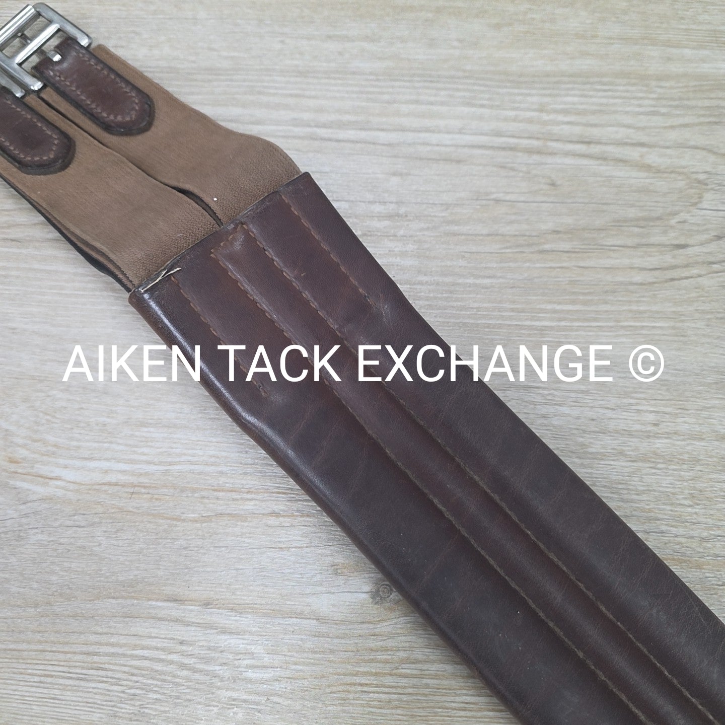 Leather Girth w/ Double Elastic, Size 64"