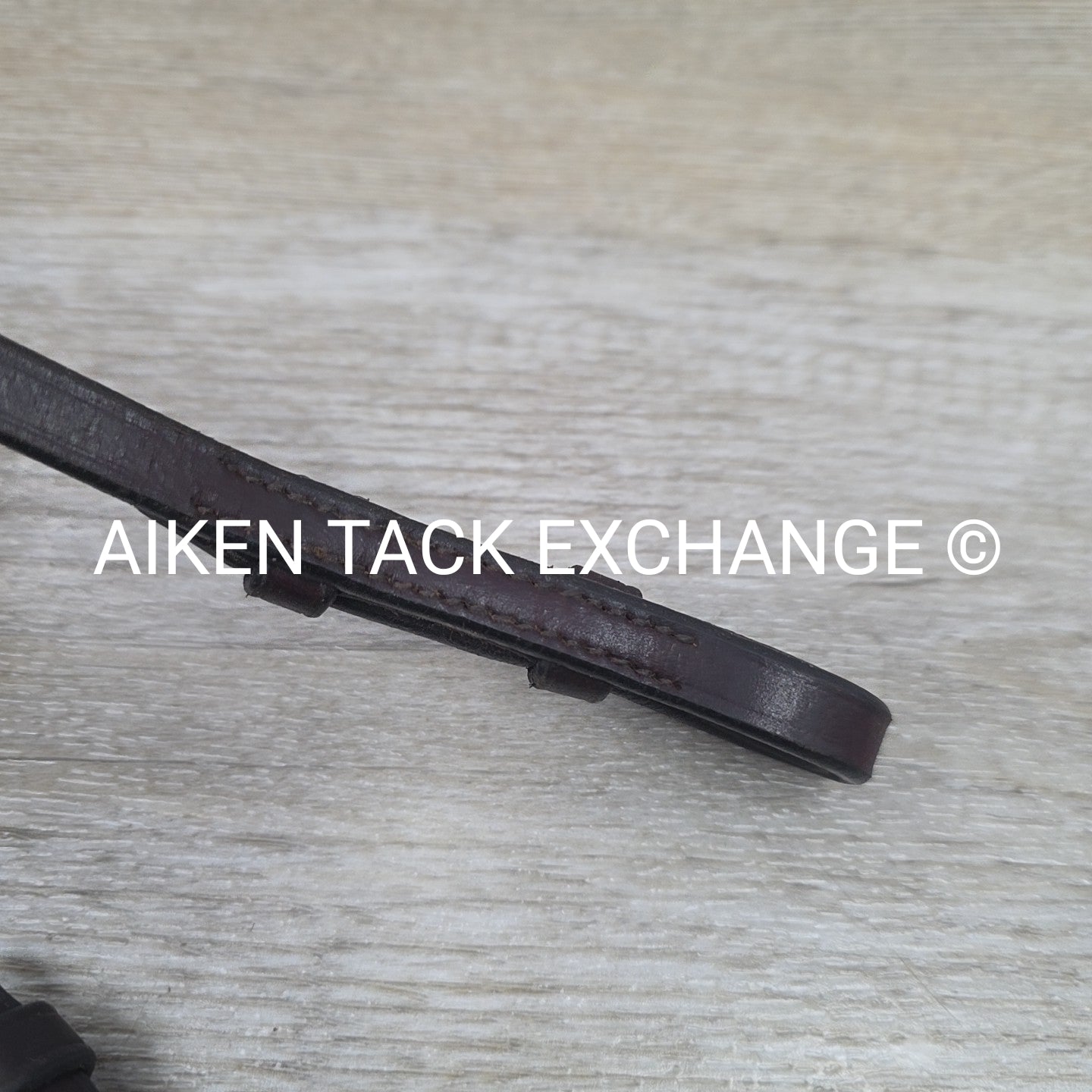 Flat Curb Rein, Brown, 52"