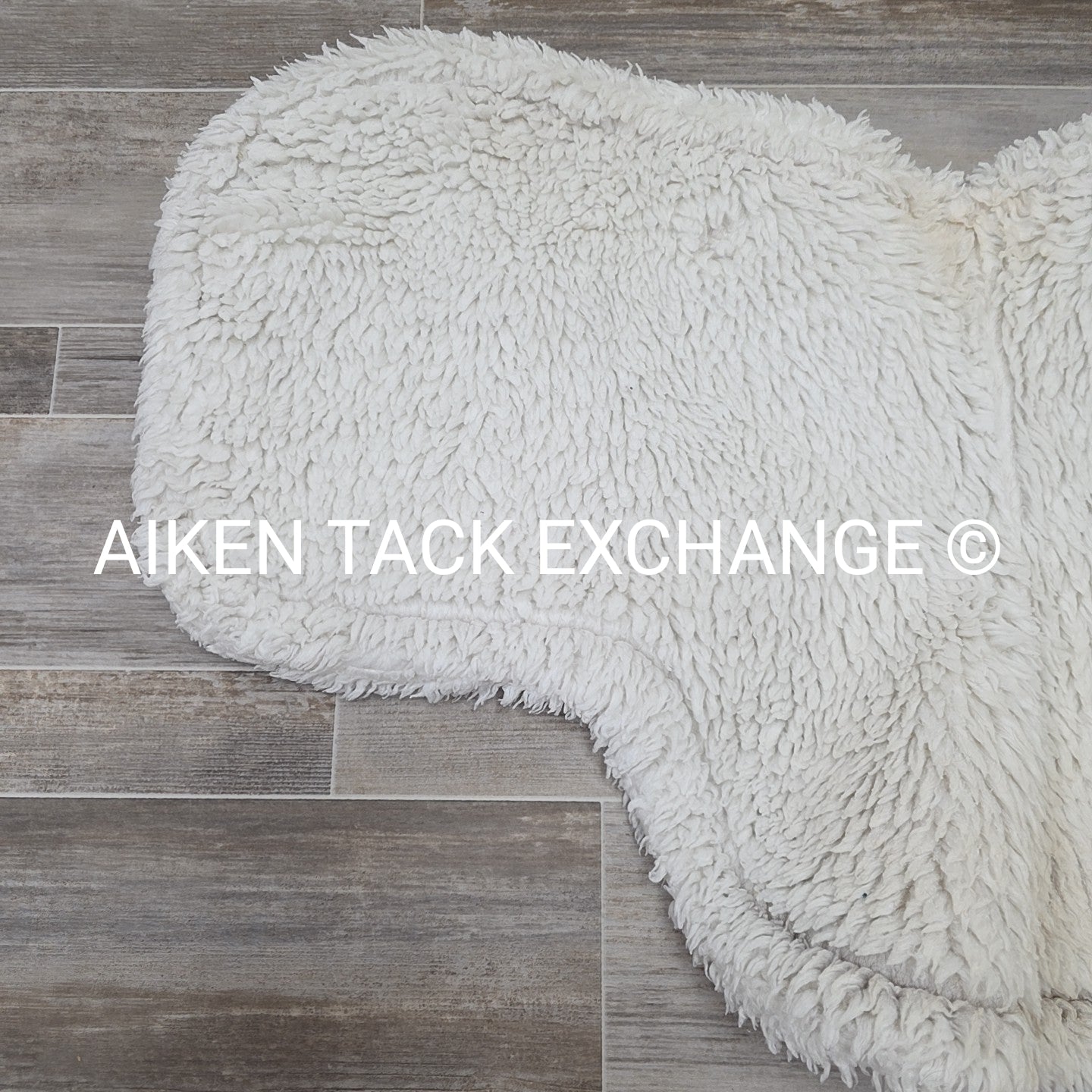 Shires Fleece Shaped Saddle Pad, White, Size Large