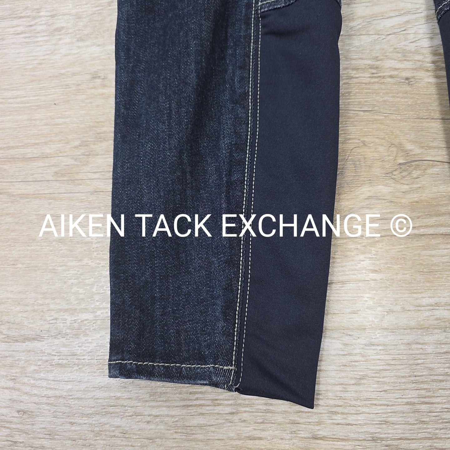 Horze Denim Silicone Grip Full Seat Breeches, Size 32