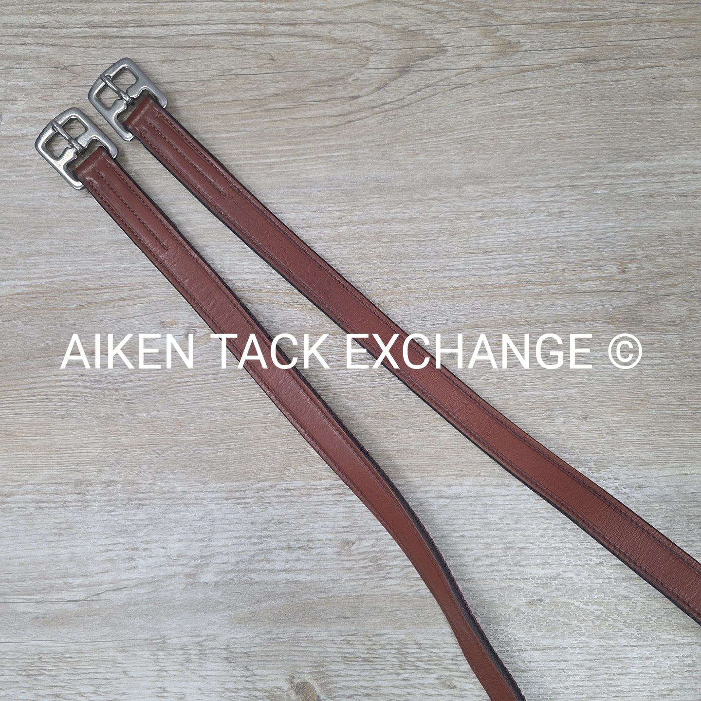 Nylon Backed Stirrup Leathers, Brown, 58"