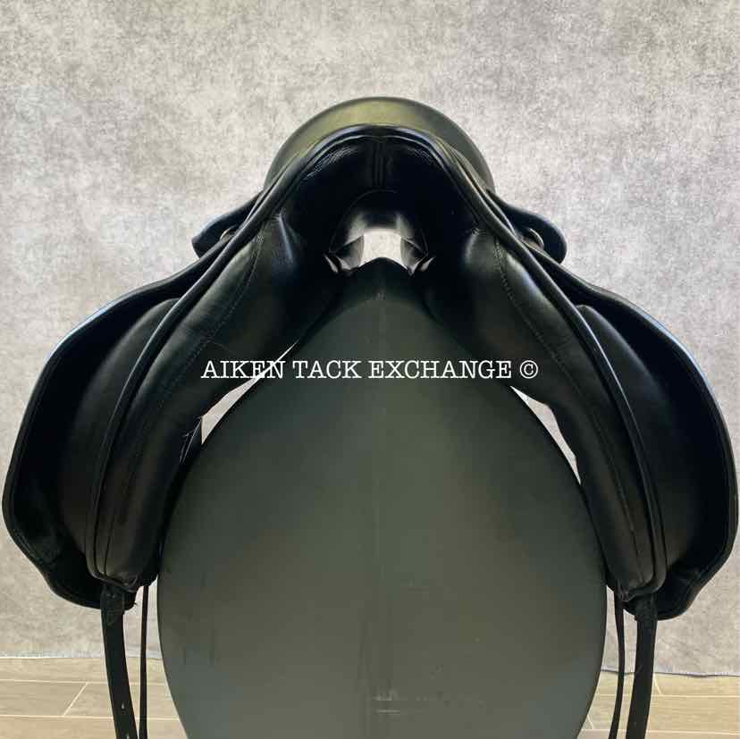 **SOLD** 2008 Trilogy Verago Elite Dressage Saddle, 18" Seat, Wide Tree, Wool Flocked Panels