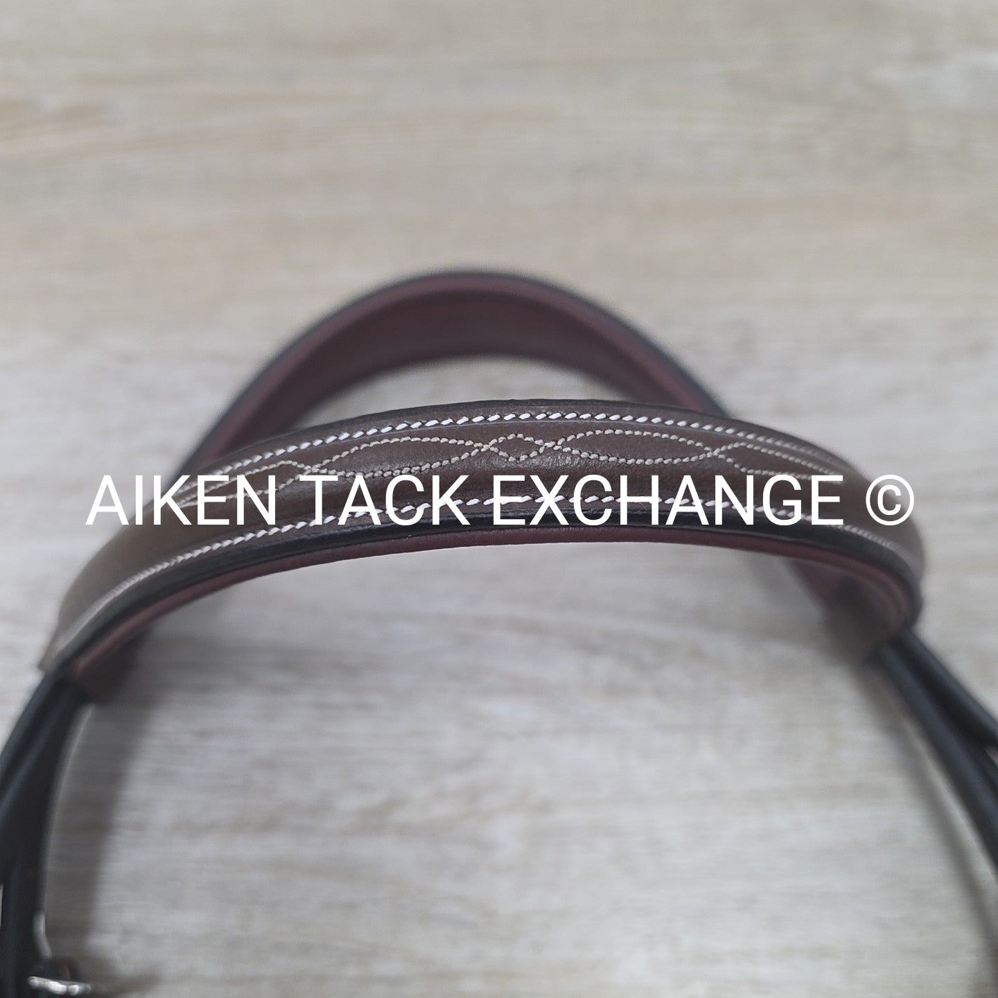 HDR Pro Mono Crown Fancy Stitch Padded Bridle with Reins, Brown, Size Pony