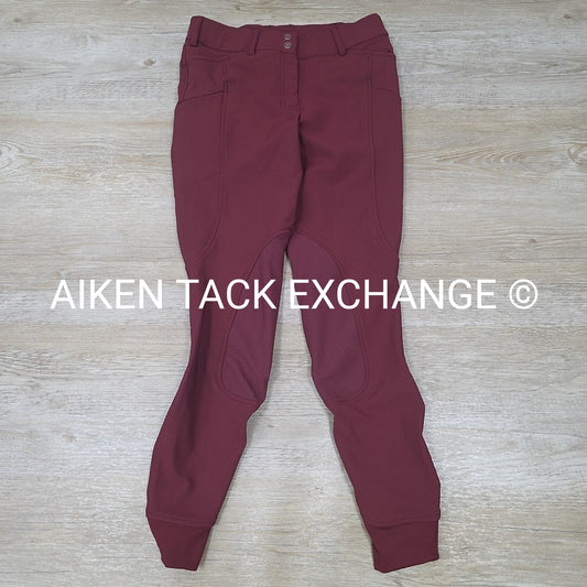 Ariat Prelude 4 Way Stretch Silicone Grip Knee Patch Breeches, Size 22 L