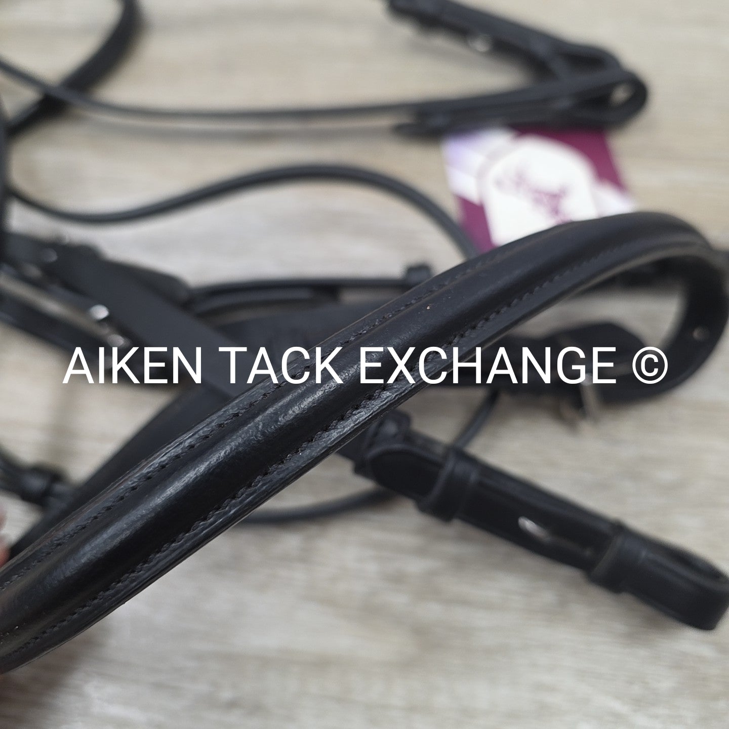 Bobby's English Tack Weymouth Double Bridle with Matching Rein Set, Black, Size