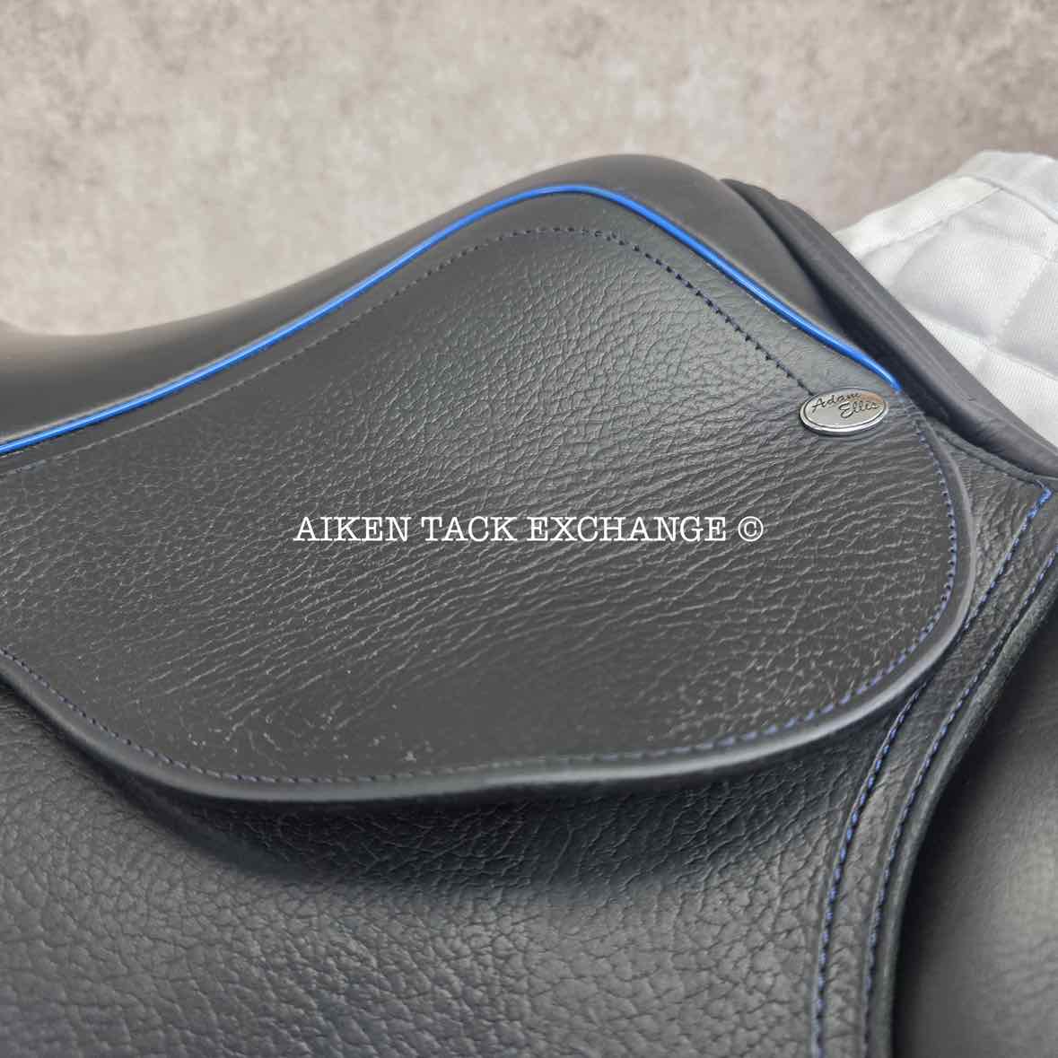 **SOLD** Adam Ellis Jump Saddle, 17" Seat, Medium Wide Tree, Wool Flocked Panels