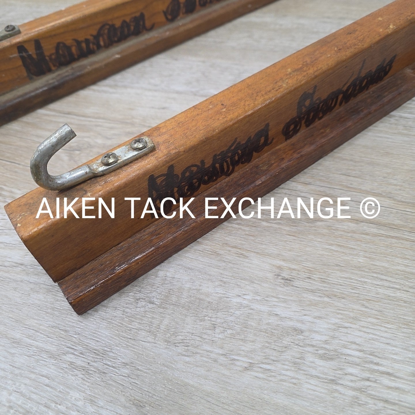 BARGAIN BUNDLE: 2 Wooden Wall Mount Saddle Racks