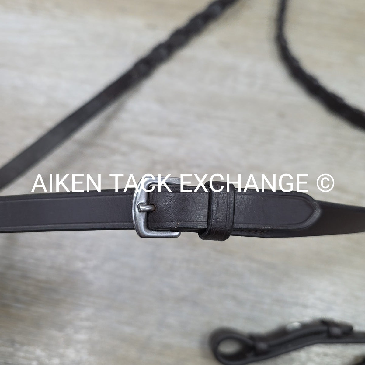 Flat Laced Reins, Brown, 62"