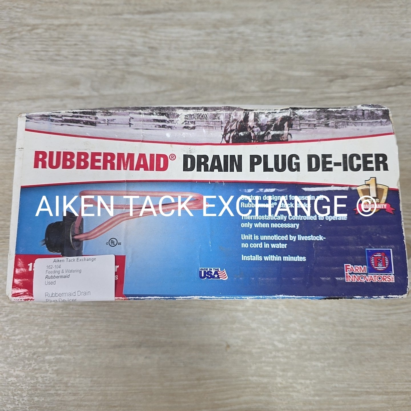 Rubbermaid Drain Plug De-Icer – Aiken Tack Exchange