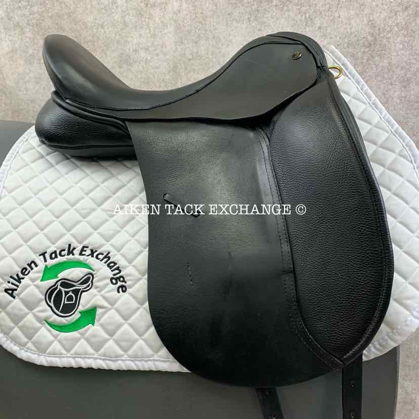 **SOLD** 2015 JRD Bella Dressage Saddle, 17" Seat, Medium Wide Tree, Wool Flocked Panels